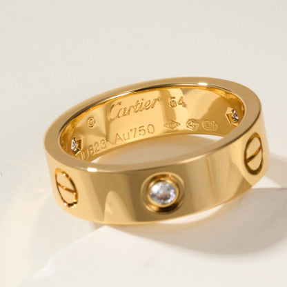 [Eterna Jewels]LOVE 4MM 1 DIAMOND RING