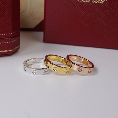 [Eterna Jewels]LOVE 4MM 1 DIAMOND RING