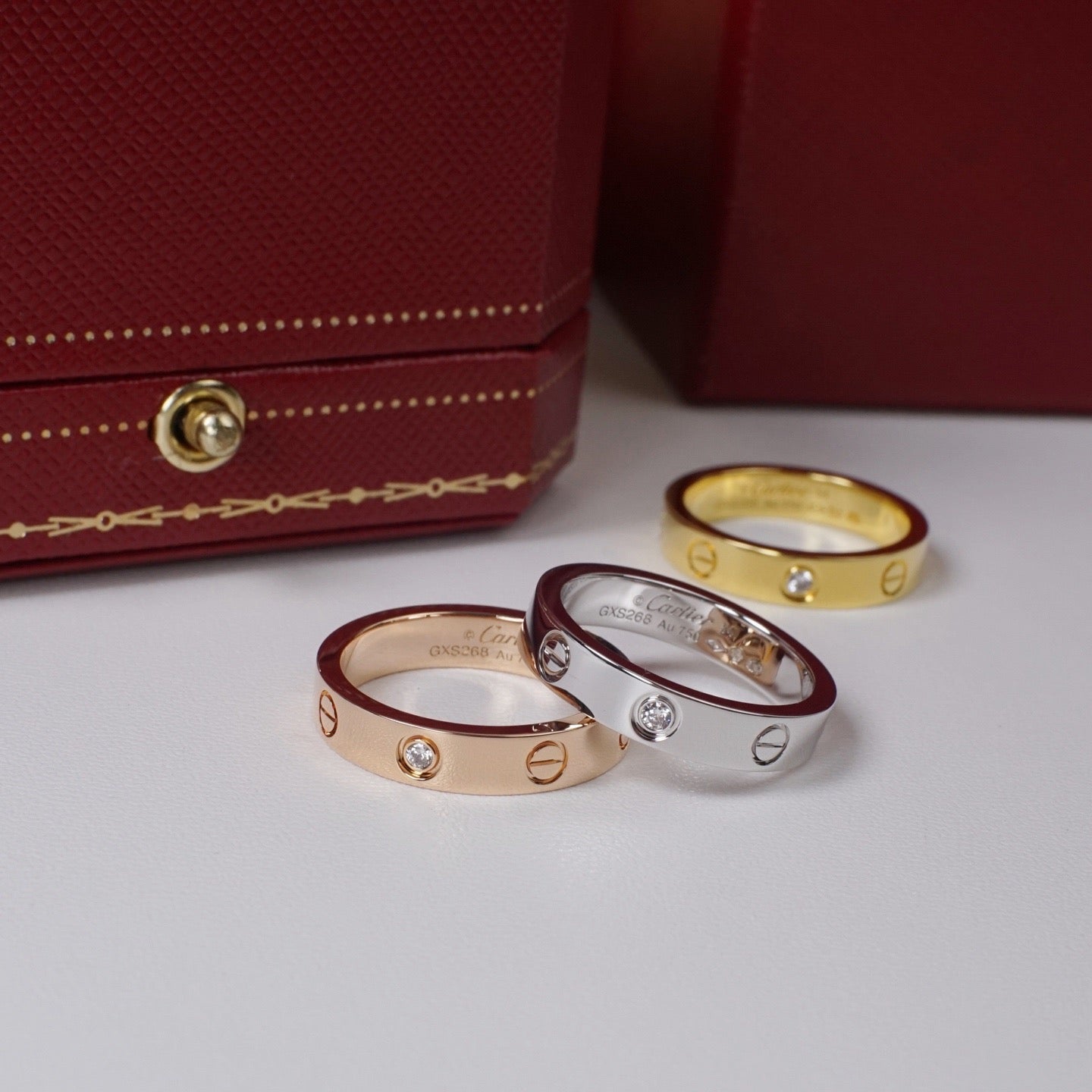 [Eterna Jewels]LOVE 4MM 1 DIAMOND RING