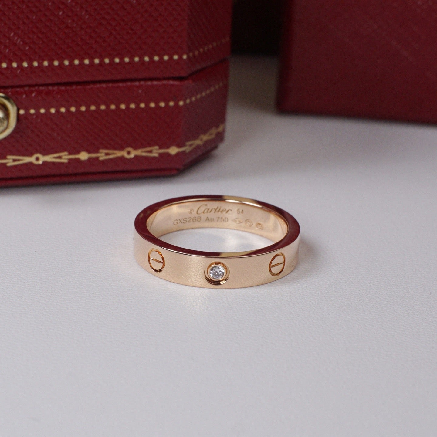 [Eterna Jewels]LOVE 4MM 1 DIAMOND RING
