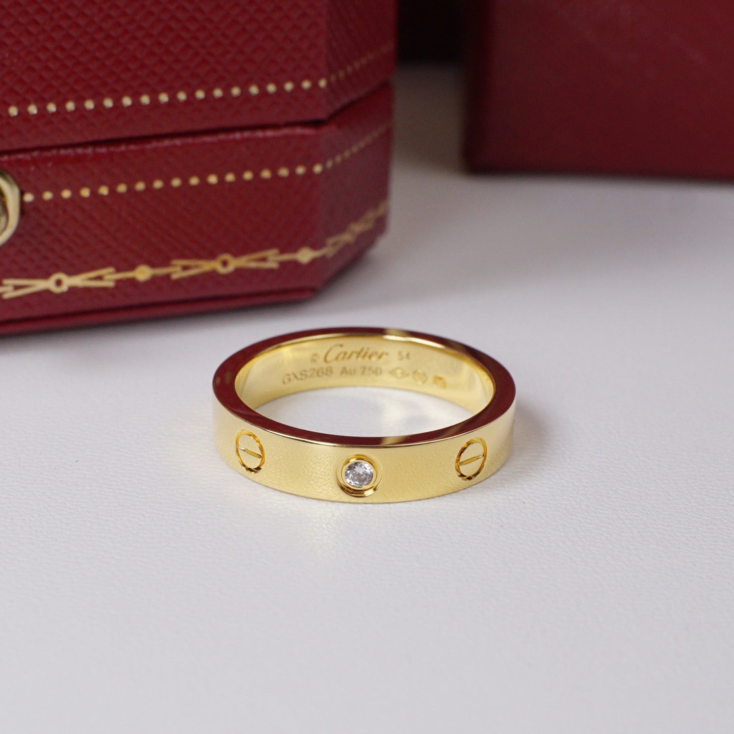 [Eterna Jewels]LOVE 4MM 1 DIAMOND RING