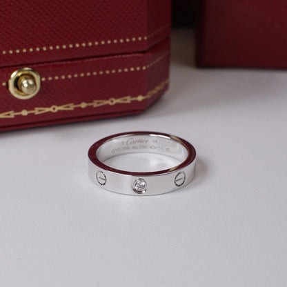 [Eterna Jewels]LOVE 4MM 1 DIAMOND RING
