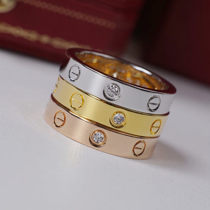 [Eterna Jewels]LOVE 4MM 1 DIAMOND RING