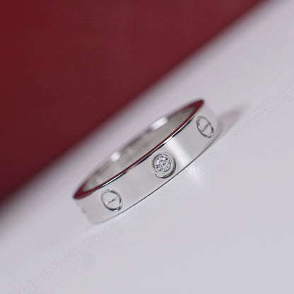 [Eterna Jewels]LOVE 4MM 1 DIAMOND RING