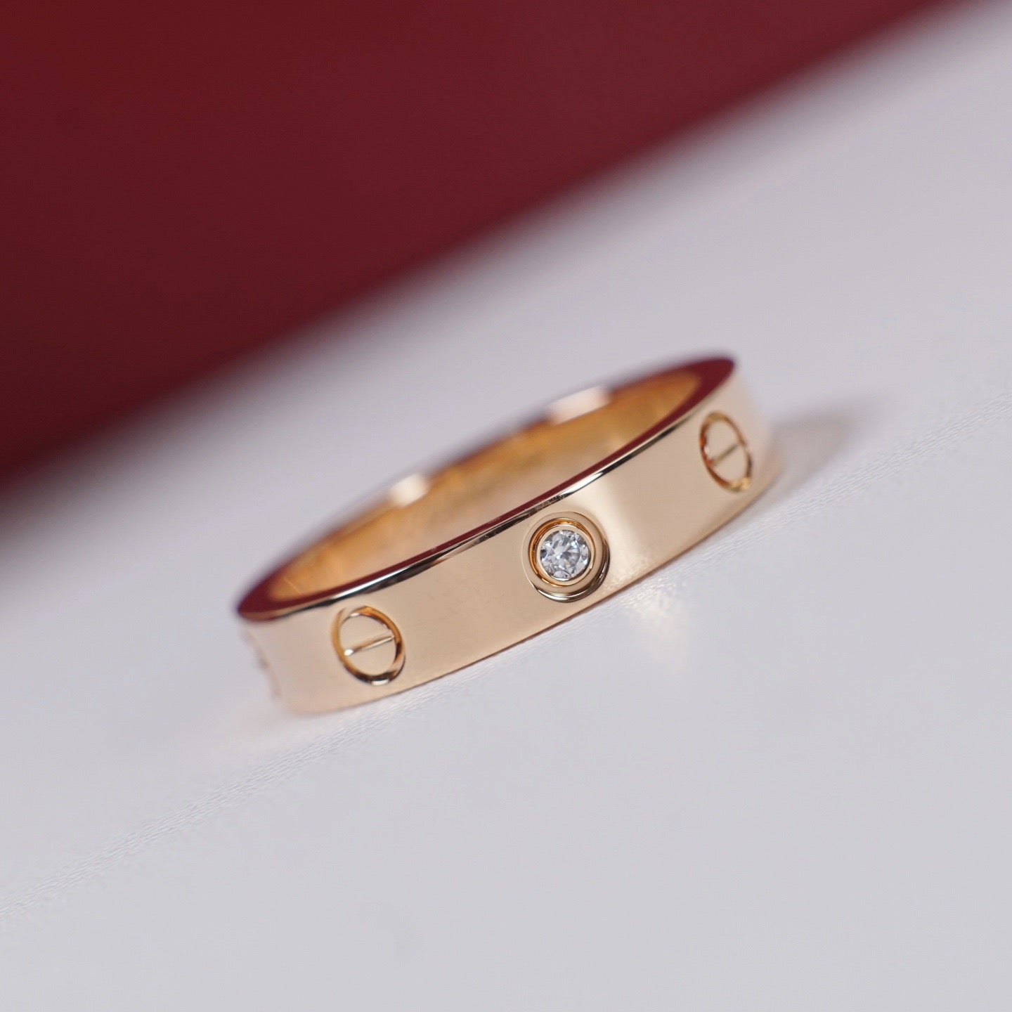 [Eterna Jewels]LOVE 4MM 1 DIAMOND RING