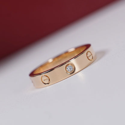 [Eterna Jewels]LOVE 4MM 1 DIAMOND RING