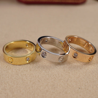[Eterna Jewels]LOVE 5.5MM 3 DIAMOND RING