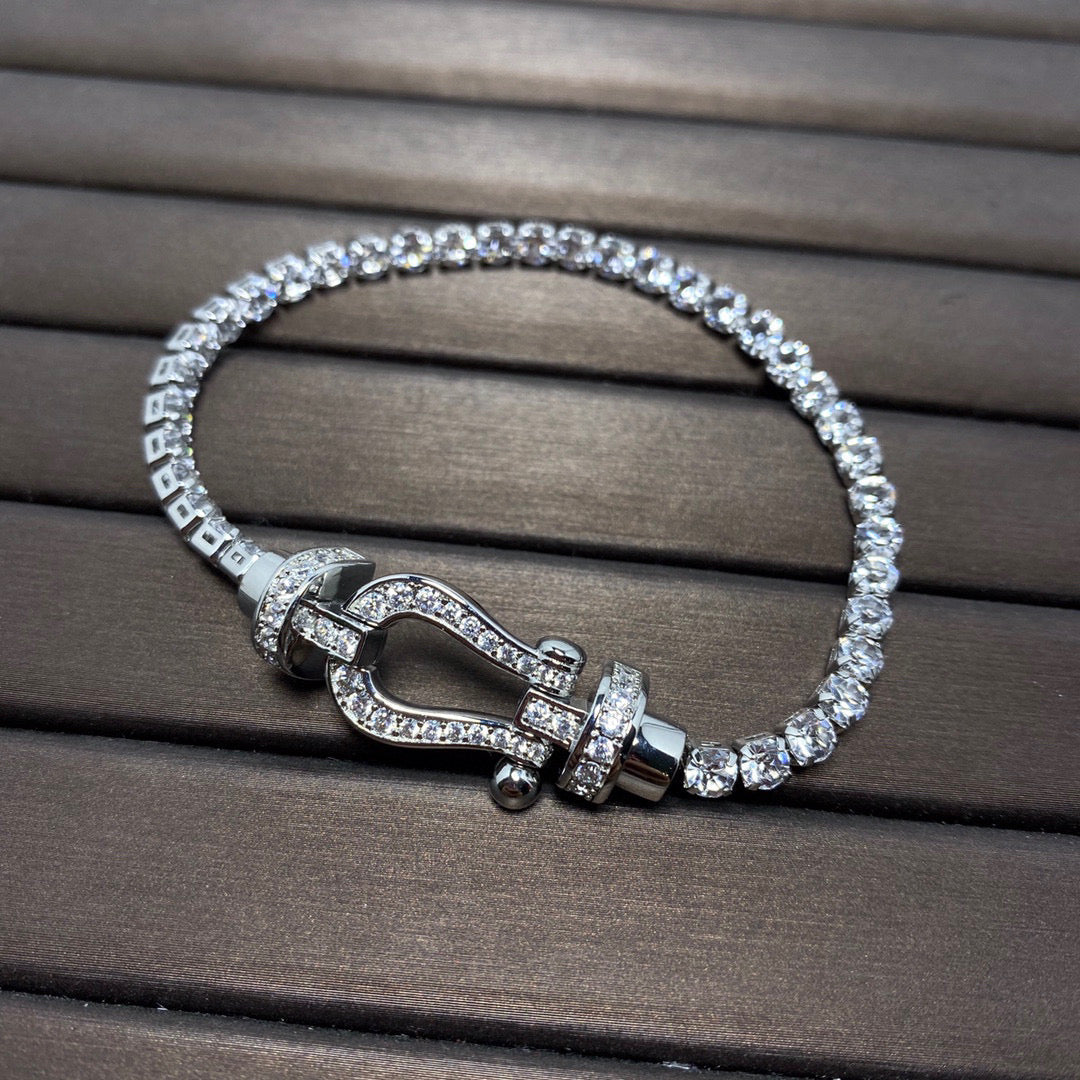 [Eterna Juwelen]KRAFT GROSSES HUFEISEN VOLLES DIAMANT TENNIS-ARMBAND