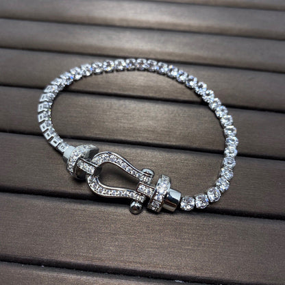 [Eterna Juwelen]KRAFT GROSSES HUFEISEN VOLLES DIAMANT TENNIS-ARMBAND