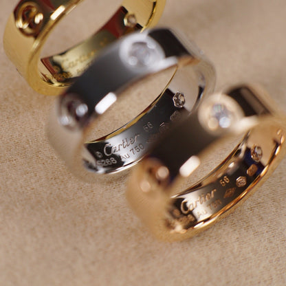 [Eterna Jewels]LOVE 5.5MM 3 DIAMOND RING
