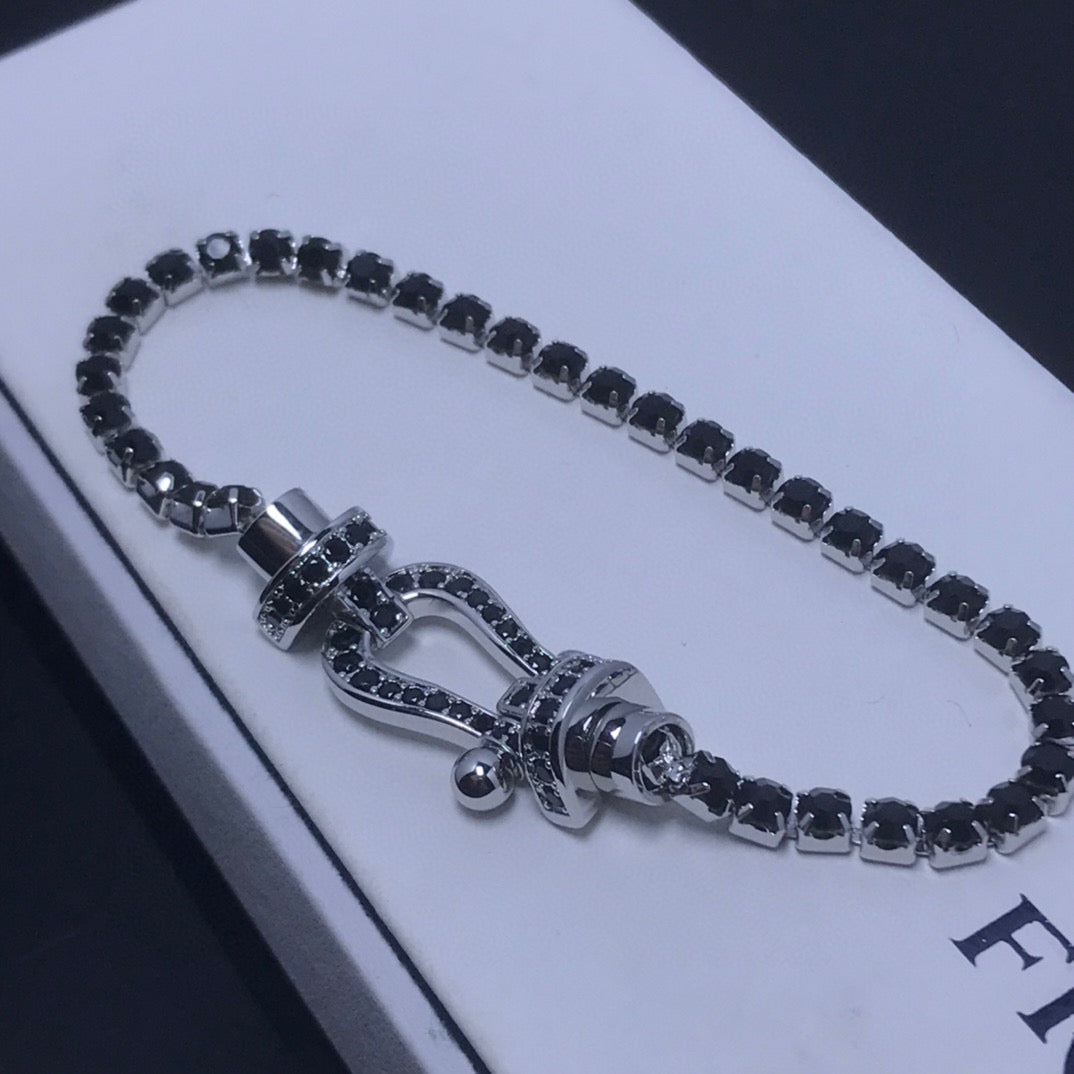 [Eterna Juwelen]KRAFT GROSSES HUFEISEN VOLLES DIAMANT TENNIS-ARMBAND
