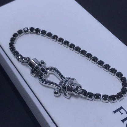 [Eterna Juwelen]KRAFT GROSSES HUFEISEN VOLLES DIAMANT TENNIS-ARMBAND