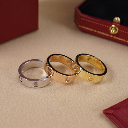[Eterna Jewels]LOVE 5.5MM 3 DIAMOND RING