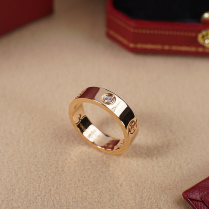 [Eterna Jewels]LOVE 5.5MM 3 DIAMOND RING