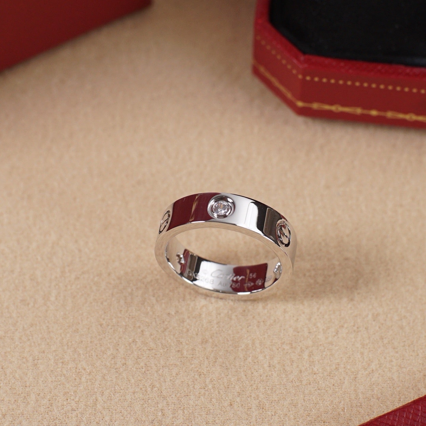 [Eterna Jewels]LOVE 5.5MM 3 DIAMOND RING