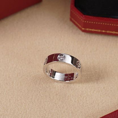 [Eterna Jewels]LOVE 5.5MM 3 DIAMOND RING