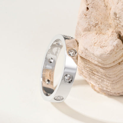 [Eterna Jewels]LOVE 4MM 8 DIAMOND RING