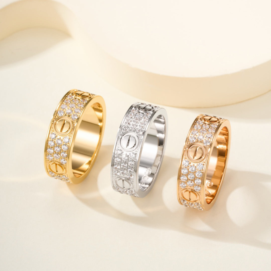 [Eterna Jewels]LOVE RING 5.5MM DIAMONDS PAVED