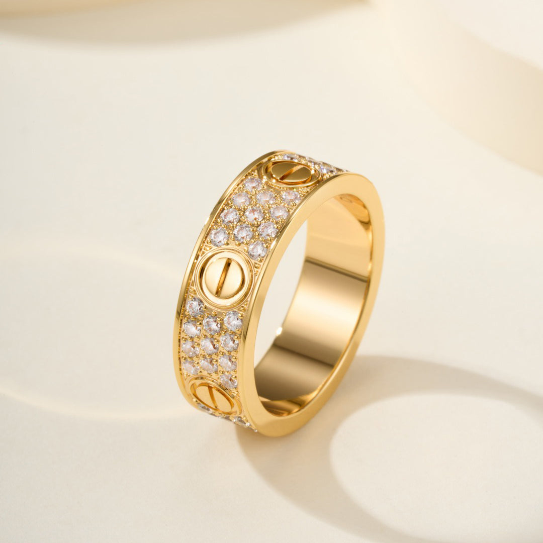 [Eterna Jewels]LOVE RING 5.5MM DIAMONDS PAVED
