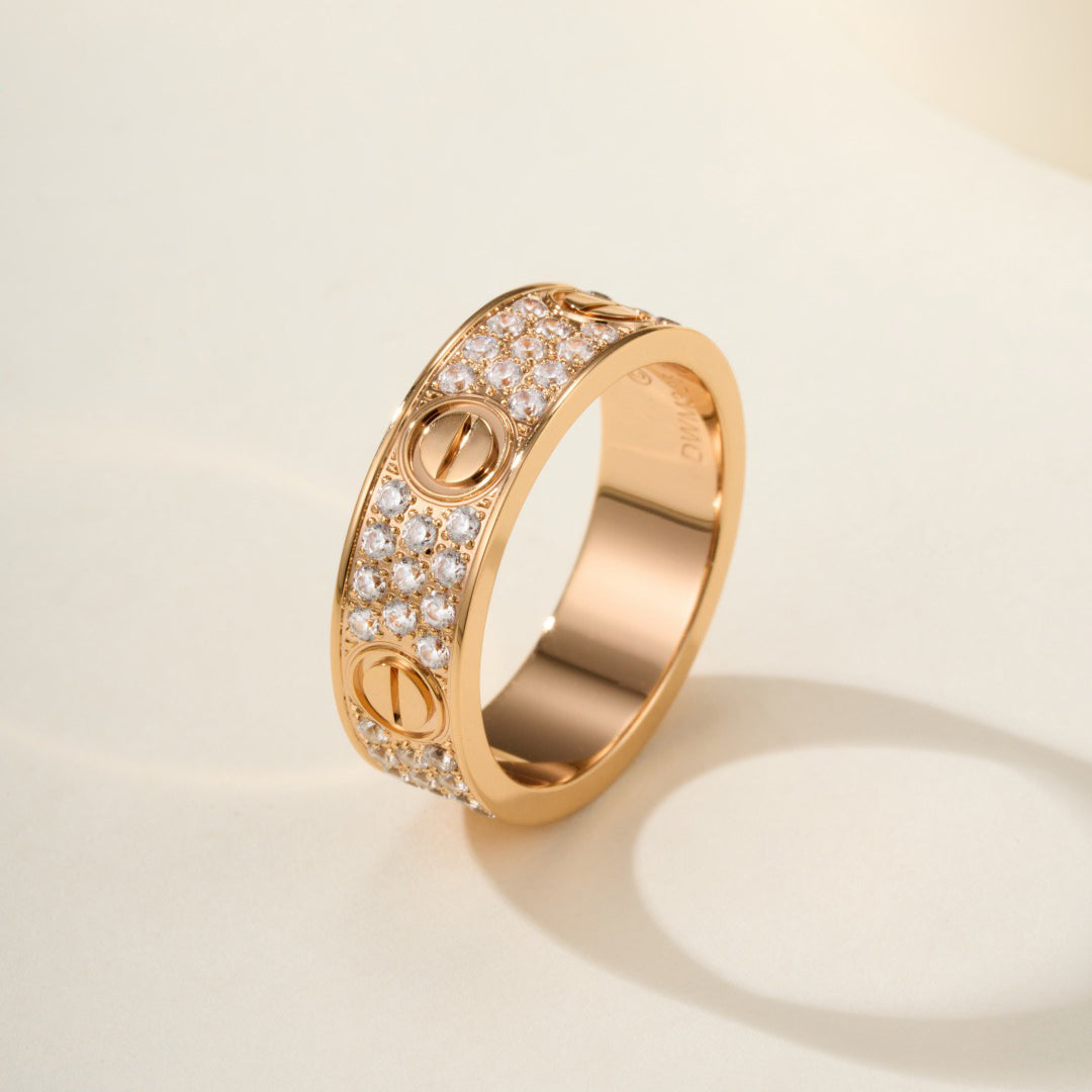 [Eterna Jewels]LOVE RING 5.5MM DIAMONDS PAVED