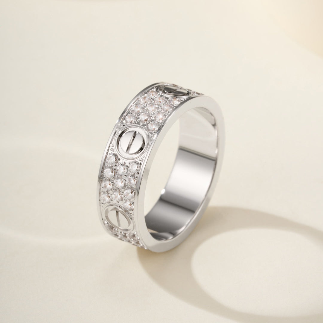 [Eterna Jewels]LOVE RING 5.5MM DIAMONDS PAVED