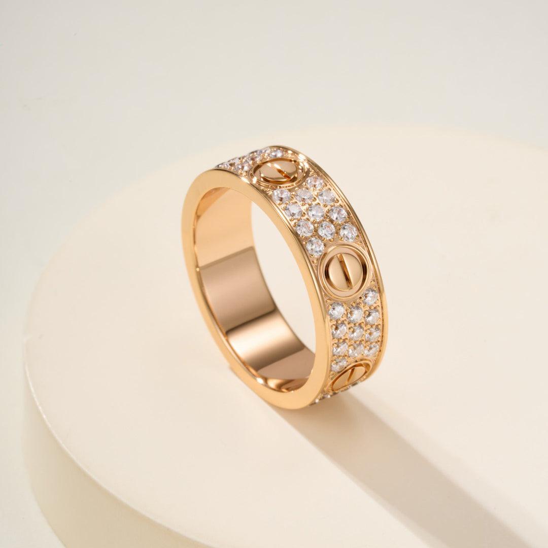 [Eterna Jewels]LOVE RING 5.5MM DIAMONDS PAVED