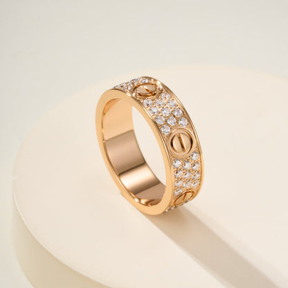 [Eterna Jewels]LOVE RING 5.5MM DIAMONDS PAVED