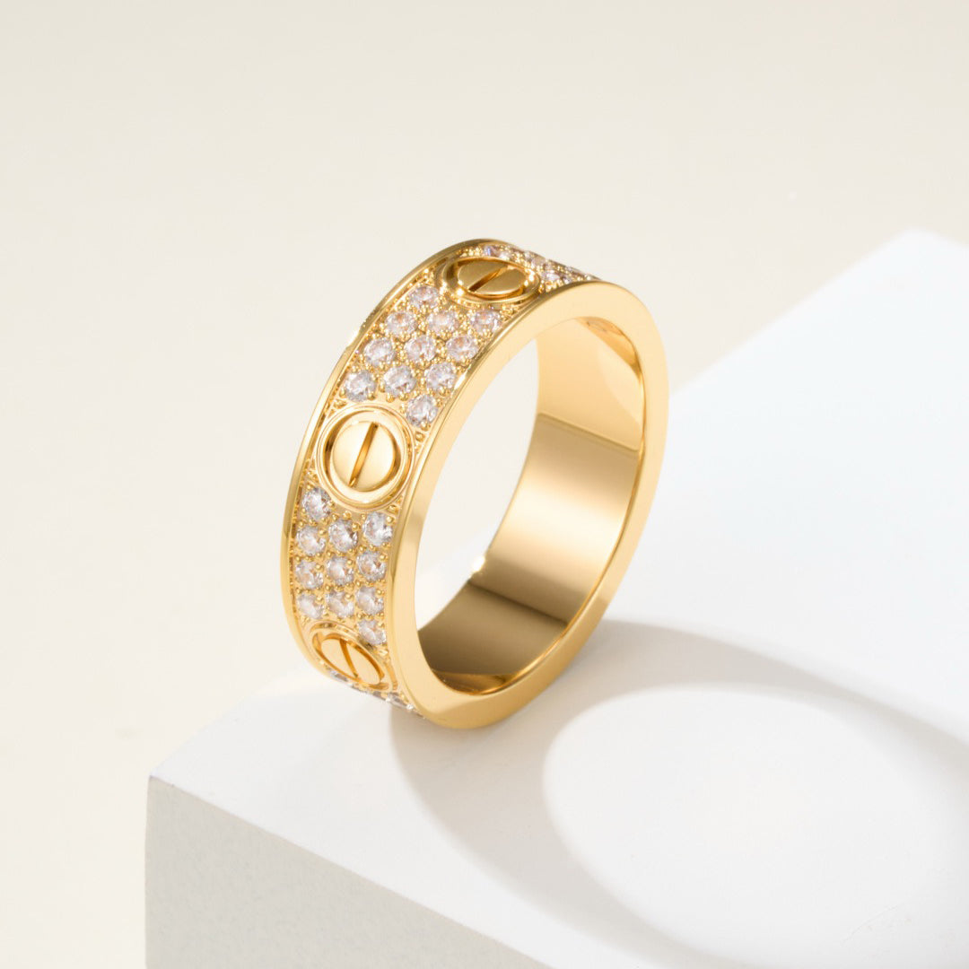 [Eterna Jewels]LOVE RING 5.5MM DIAMONDS PAVED