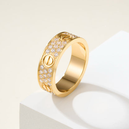 [Eterna Jewels]LOVE RING 5.5MM DIAMONDS PAVED