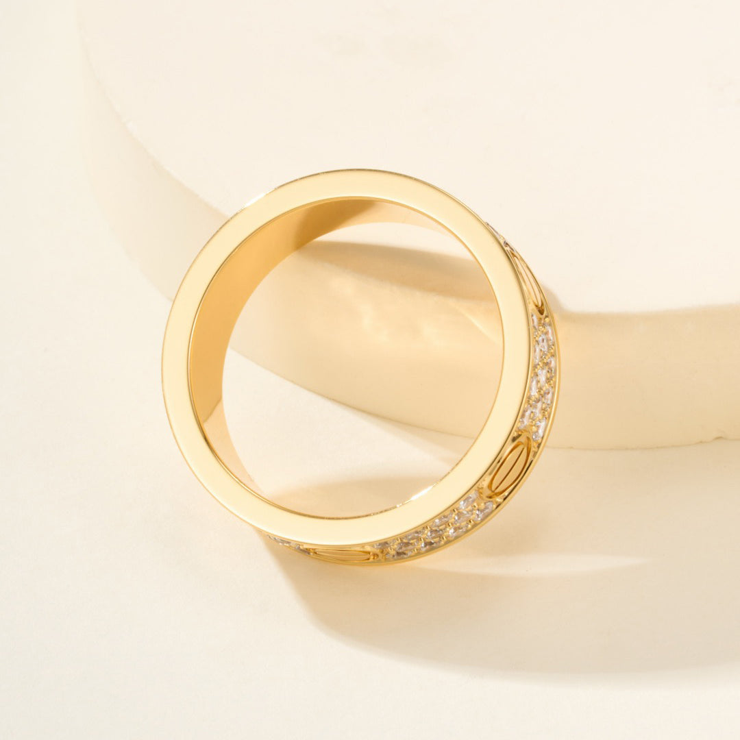 [Eterna Jewels]LOVE RING 5.5MM DIAMONDS PAVED