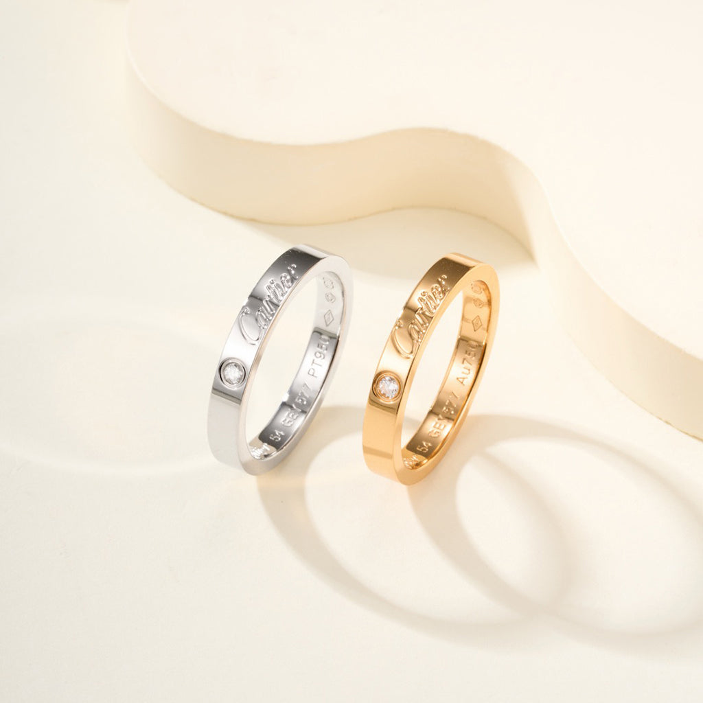 [Eterna Jewels]LOVE RING 4MM 1 DIAMOND