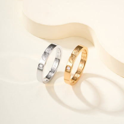 [Eterna Jewels]LOVE RING 4MM 1 DIAMOND