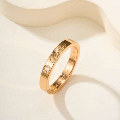 [Eterna Jewels]LOVE RING 4MM 1 DIAMOND