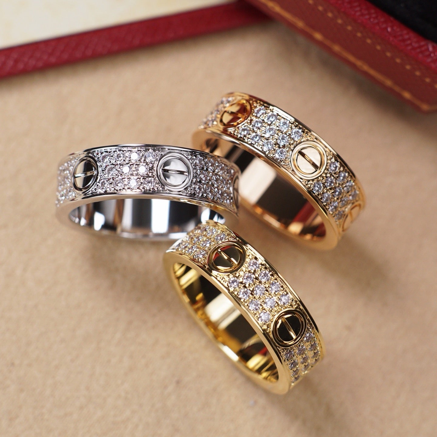 [Eterna Jewels]LOVE RING 5.5MM DIAMONDS PAVED