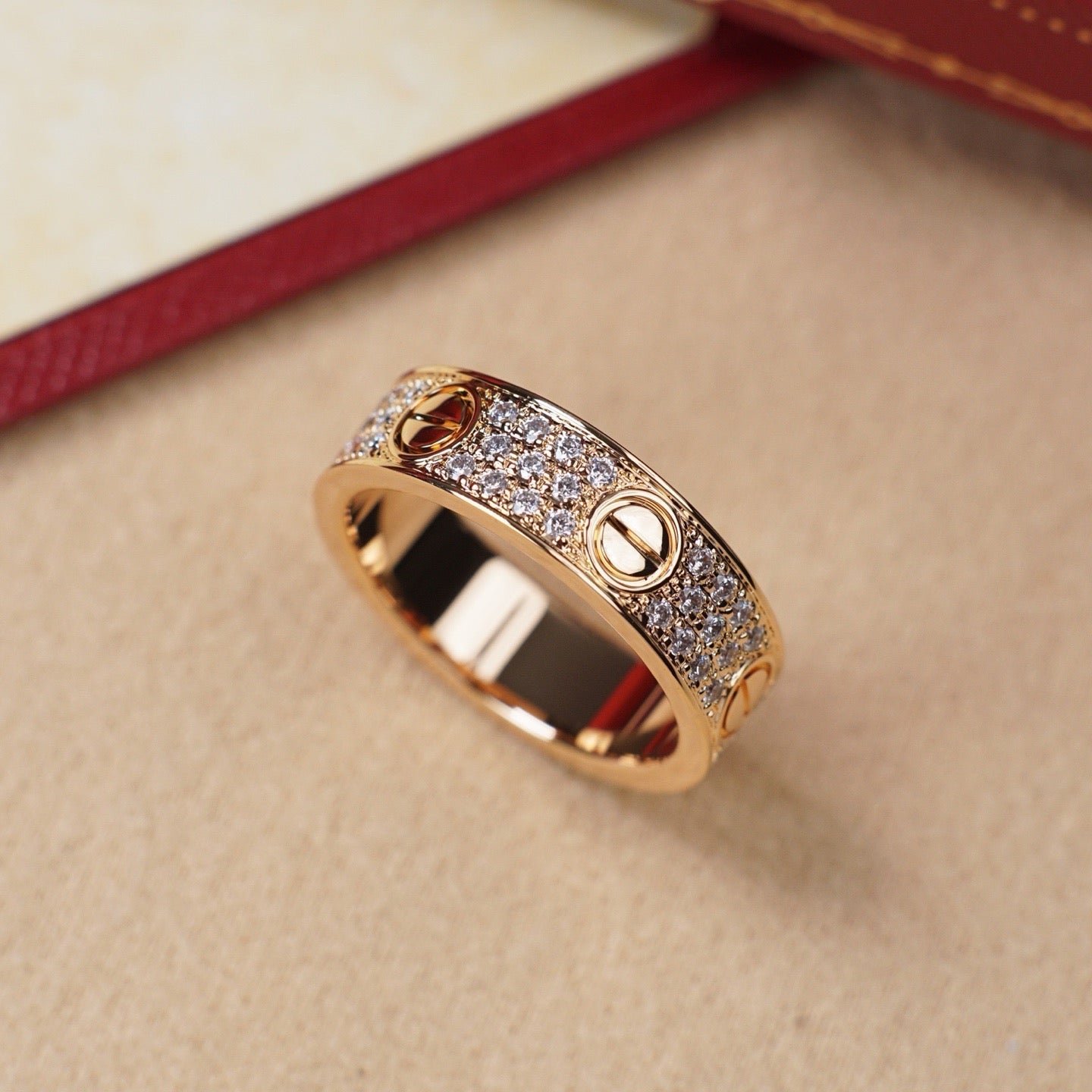 [Eterna Jewels]LOVE RING 5.5MM DIAMONDS PAVED