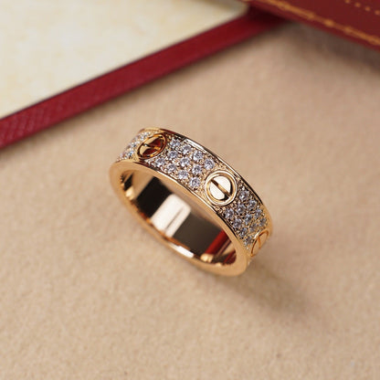 [Eterna Jewels]LOVE RING 5.5MM DIAMONDS PAVED