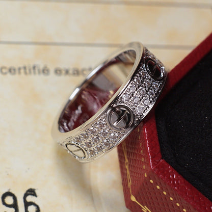 [Eterna Jewels]LOVE RING 5.5MM DIAMONDS PAVED