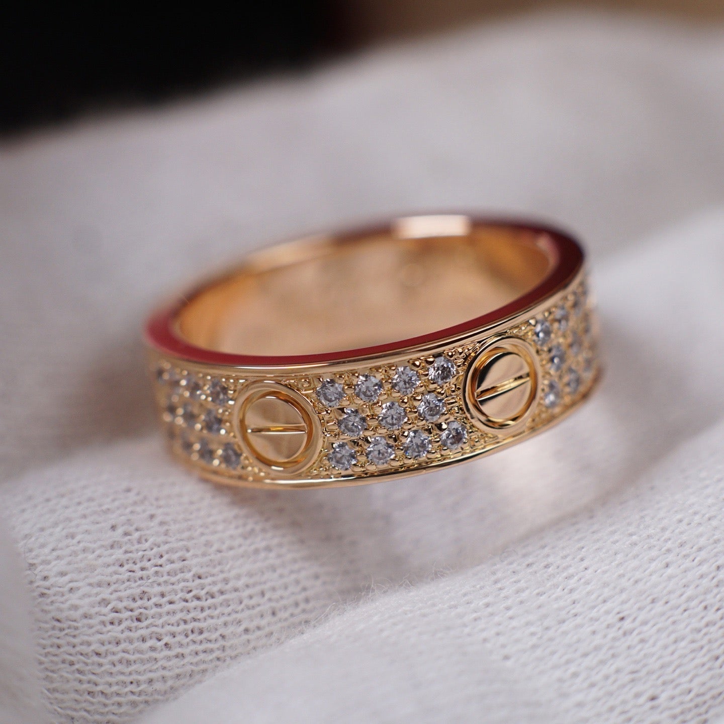 [Eterna Jewels]LOVE RING 5.5MM DIAMONDS PAVED