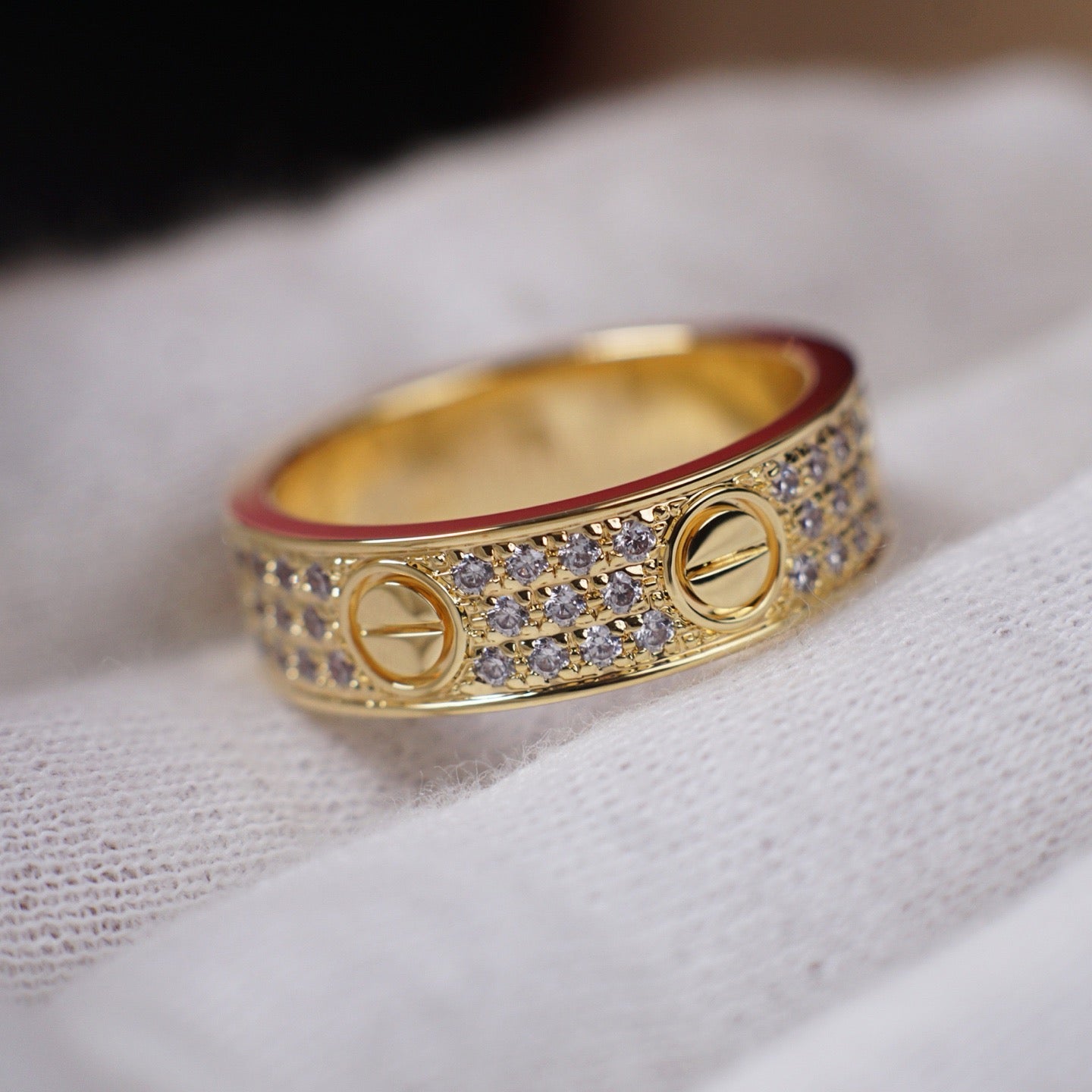 [Eterna Jewels]LOVE RING 5.5MM DIAMONDS PAVED