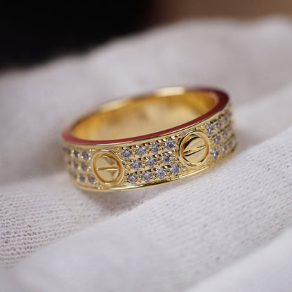 [Eterna Jewels]LOVE RING 5.5MM DIAMONDS PAVED