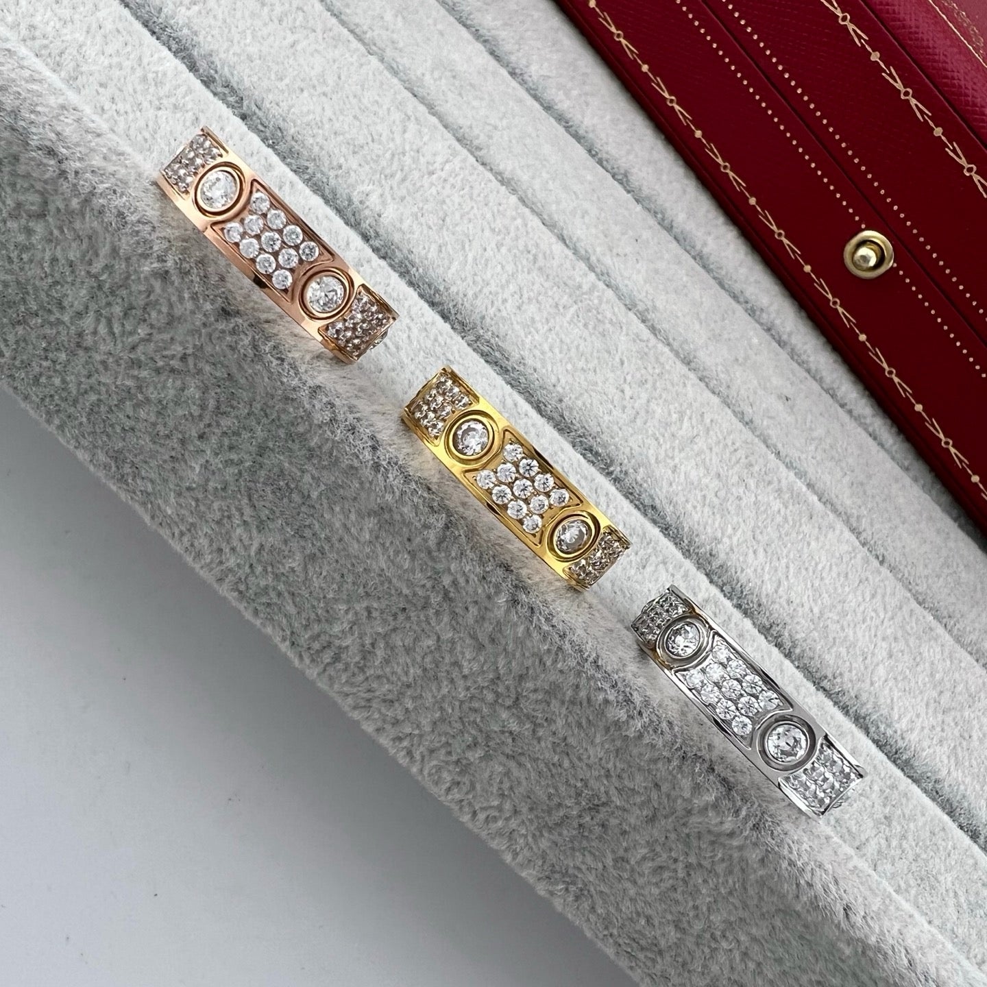 [Eterna Jewels]LOVE 5.5MM FULL-PAVE 6-DIAMOND RING