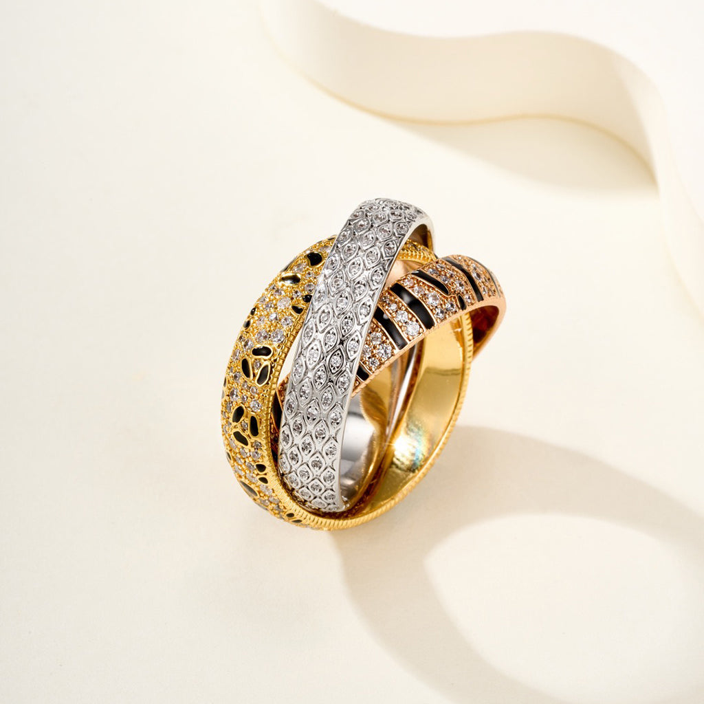 [Eterna Jewels]TRINITY  RING LEOPARD PRINT