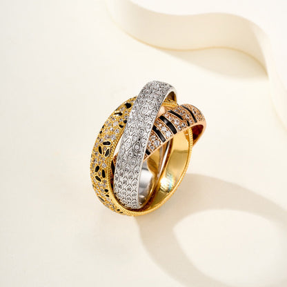 [Eterna Jewels]TRINITY  RING LEOPARD PRINT