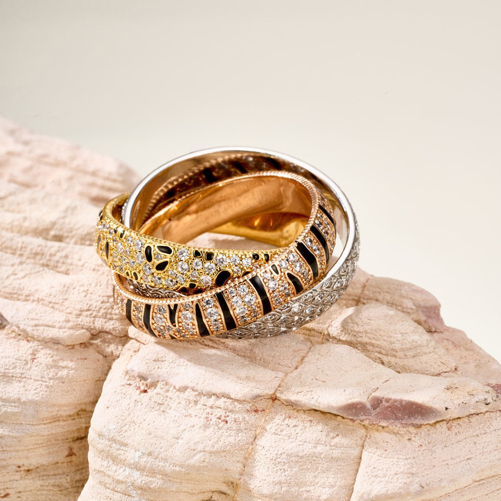 [Eterna Jewels]TRINITY  RING LEOPARD PRINT