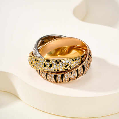 [Eterna Jewels]TRINITY  RING LEOPARD PRINT