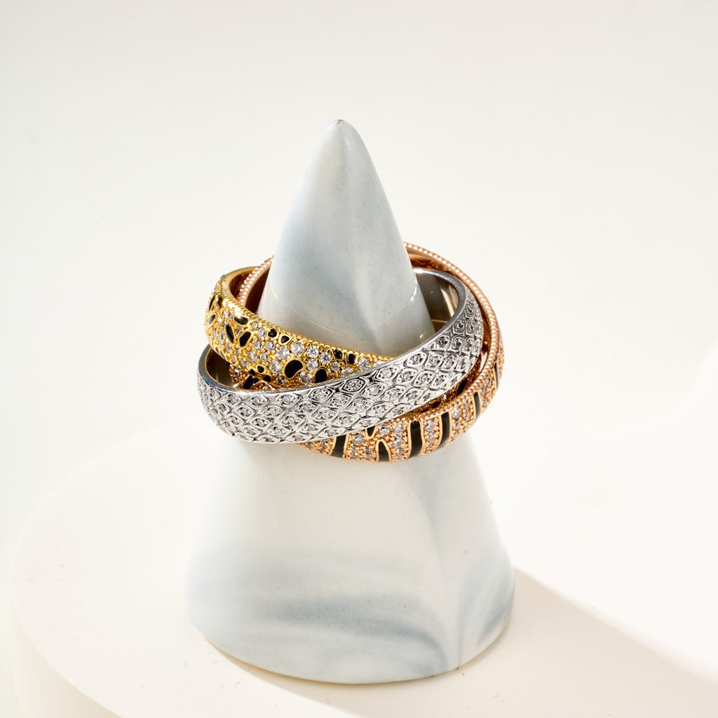 [Eterna Jewels]TRINITY  RING LEOPARD PRINT