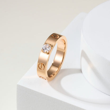 [Eterna Jewels]LOVE RING 3.6MM 1 BIG DIAMOND