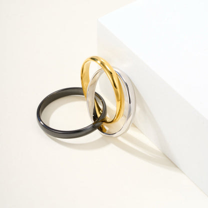 [Eterna Jewels]TRINITY 3.2MM RING BLACK CERAMIC