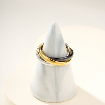 [Eterna Jewels]TRINITY 3.2MM RING BLACK CERAMIC