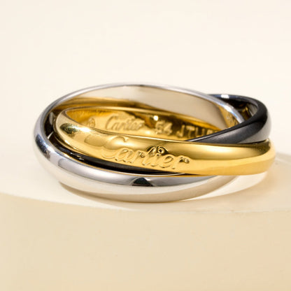 [Eterna Jewels]TRINITY 3.2MM RING BLACK CERAMIC